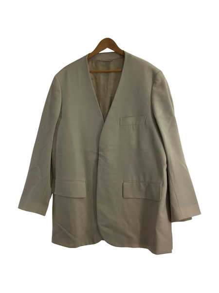 24SS THE RERACS COLLARLESS JACKET カラーレスジャケット 48 ベージュ[値下]