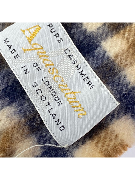 Aquascutum ソノ他 Aquascutum カシミア チェック マフラー