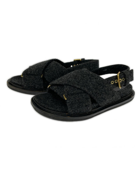 MARNI シューズ ウール ストラップ サンダル 灰