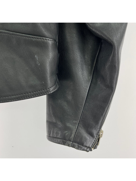 Harley-Davidson ライダース エンボスロゴ ダブルライダースジャケット 黒