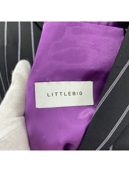 LITTLEBIG Stripe 6B Double Breasted Set Up ストライプセットアップ 1 ブラック[値下]