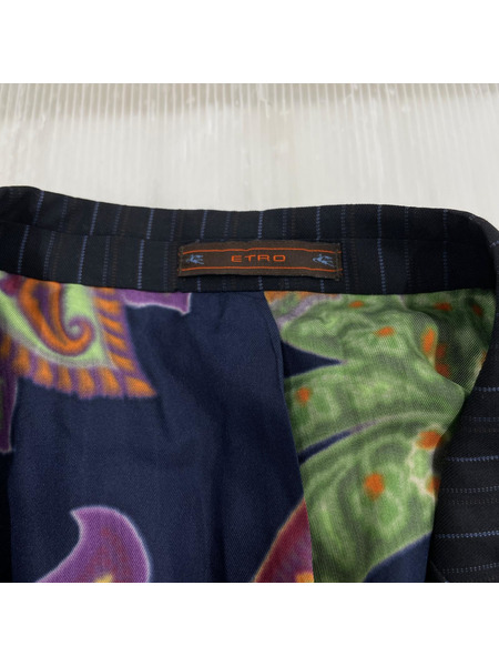 ETRO ジャケット ストライプ ネイビー系