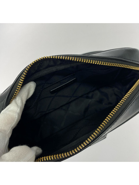 MICHAEL KORS TRIBECA Quilted Leather Crossbody Bag 黒