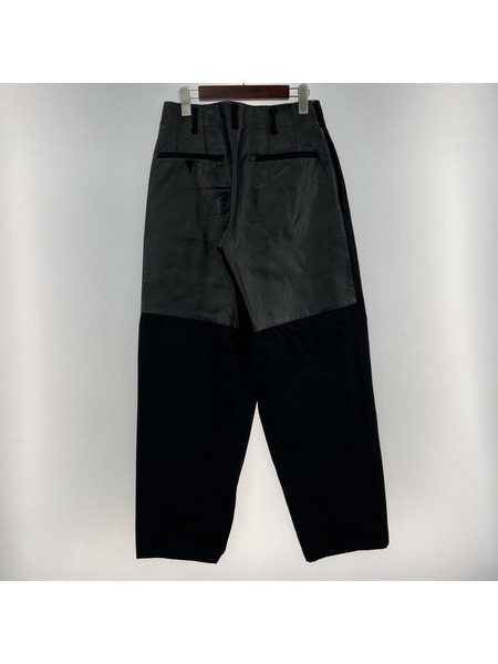Yohji Yamamoto POUR HOMME 96AW 脱色期 バックレザー切替パンツ
