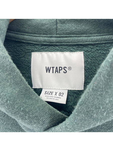 WTAPS パーカー 22AW CROSS BONE HOODY 緑 02