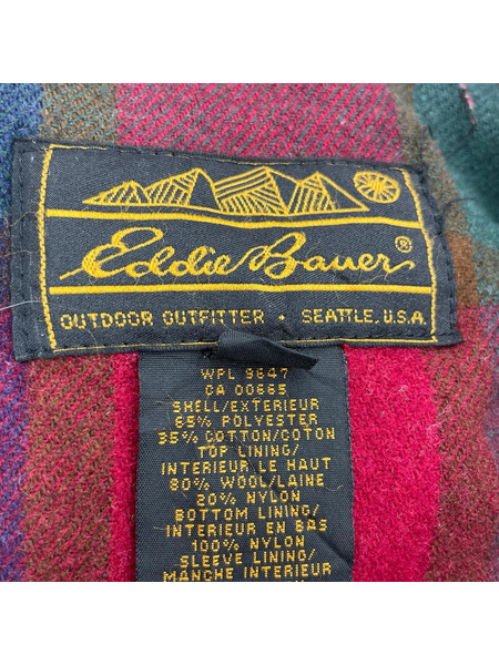 Eddie Bauer ジャケット 金タグ 赤（M)