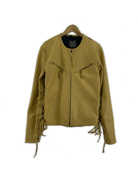 レザージャケット KADOYA パンチングレザージャケット 2L