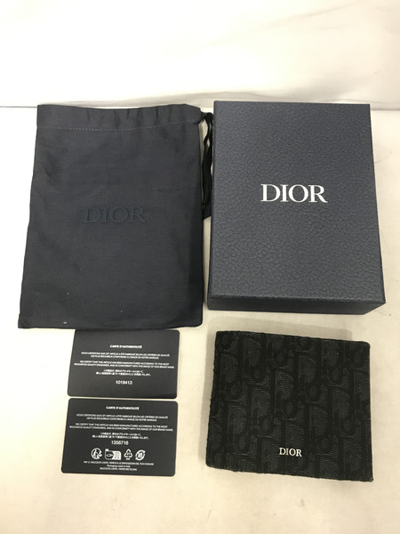 コンパクトウォレット Dior オブリーグ 二つ折り財布[値下]