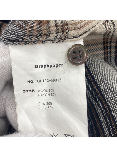 graphpaper CHECK REGULAR COLLAR BIG SLEEVE SHIRT