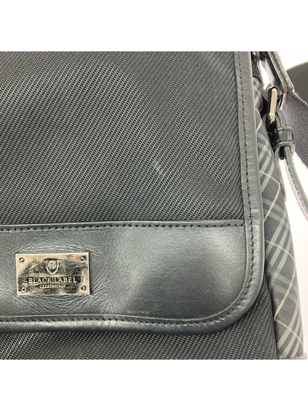 BLACK LABEL CRESTBRIDGE ショルダーバッグ チェック切替 黒