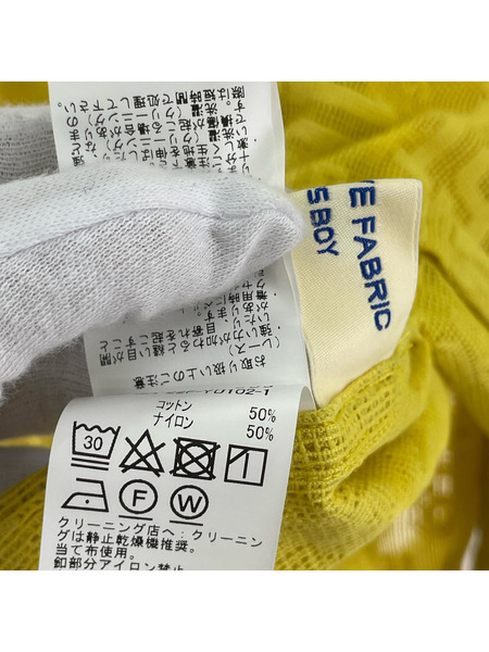 BEAMS BOY 長袖シャツ ナンバーレース 黄色
