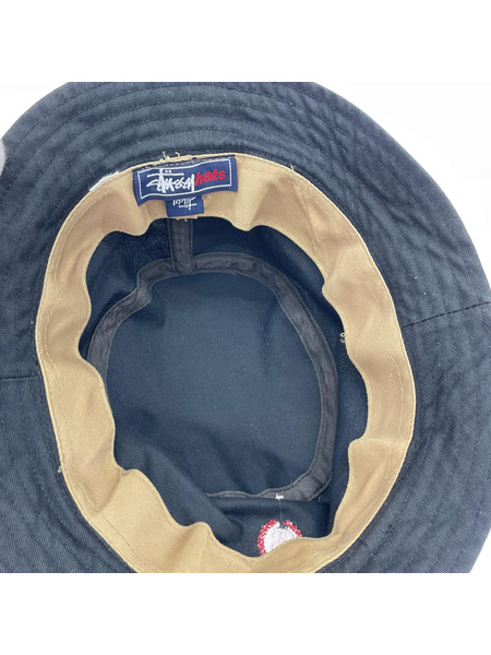 STUSSY ハット バケットハット 黒ベージュ