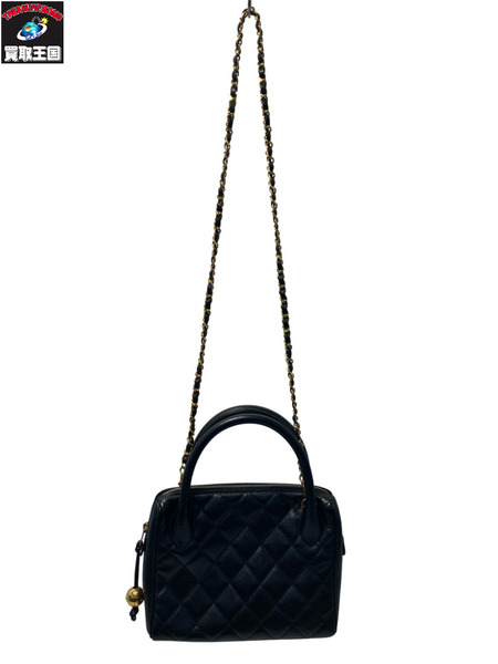 CHANEK シャネル マトラッセ キャビアスキン 2WAY チェーンショルダーバック ハンドバッグ 