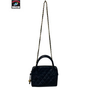 CHANEK シャネル マトラッセ キャビアスキン 2WAY チェーンショルダーバック ハンドバッグ 