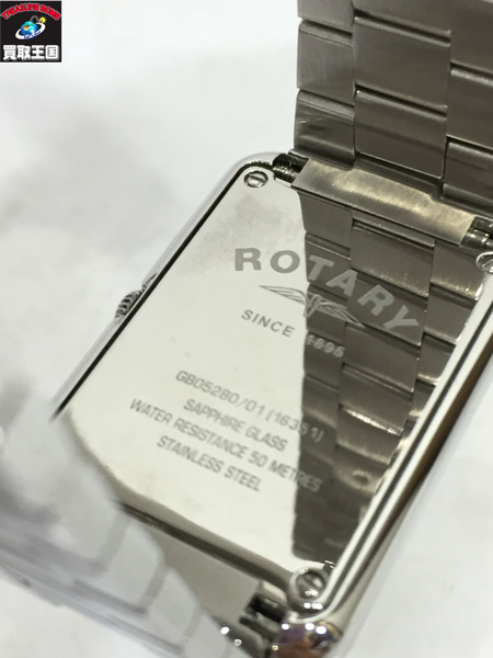 ROTARY CAMBRIDGE スクエア クォーツ GB05280/ロータリー/腕時計/シルバー/メンズ[値下]