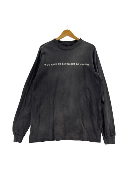 SAINT MICHAEL 24SS LS TEE SAINT CLUB ロンT M 黒