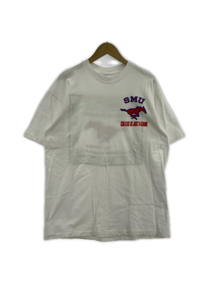半袖Tシャツ・カットソー SMU MUSTANGS USA製 Tee 白 XL