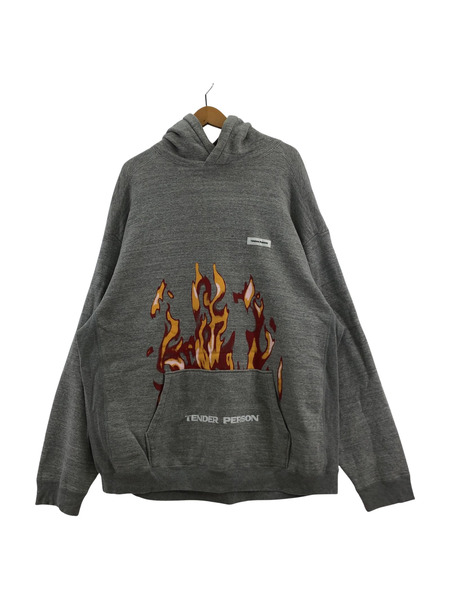 TENDER PERSON FLAME PATTERN HOODIE[値下]