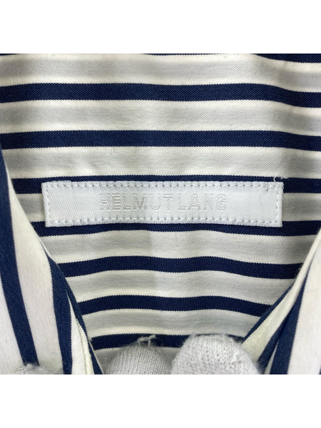 00s HELMUT LANG 白タグ オーバーサイズストライプシャツ 40