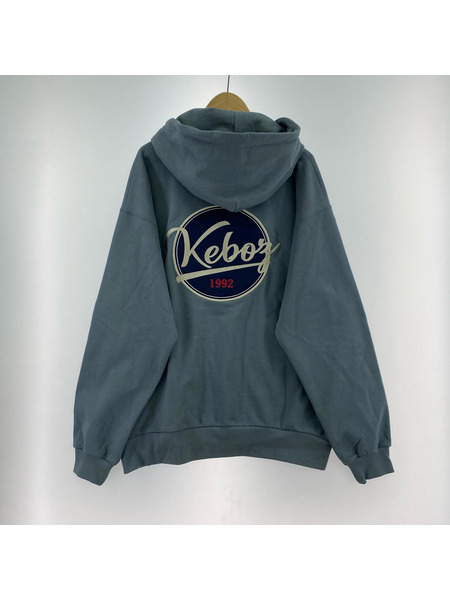 Keboz パーカー（ジップアップ） (XL) 青