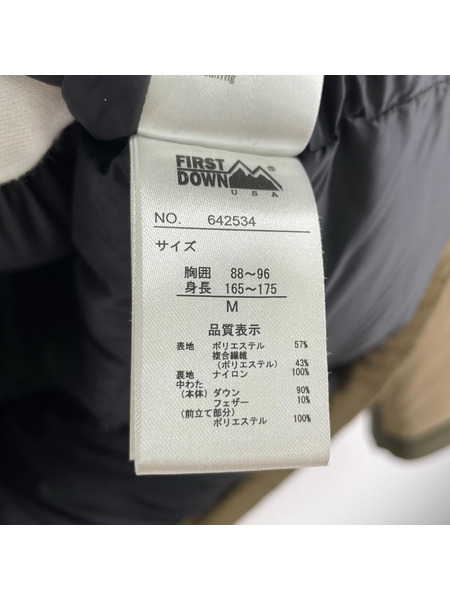 FIRST DOWN × WIND AND SEA ダウンジャケット M ベージュ