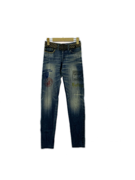 HYSTERIC GLAMOUR パンツ デニム転写 スパッツ(F)