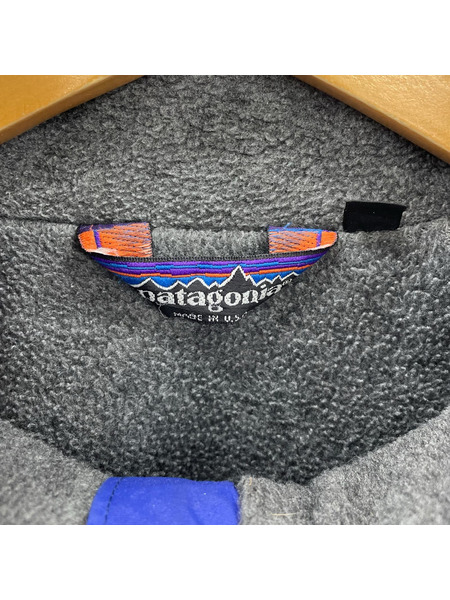 patagonia ジャケット 80s USA製 シェルドシンチラジャケット 青 (L)