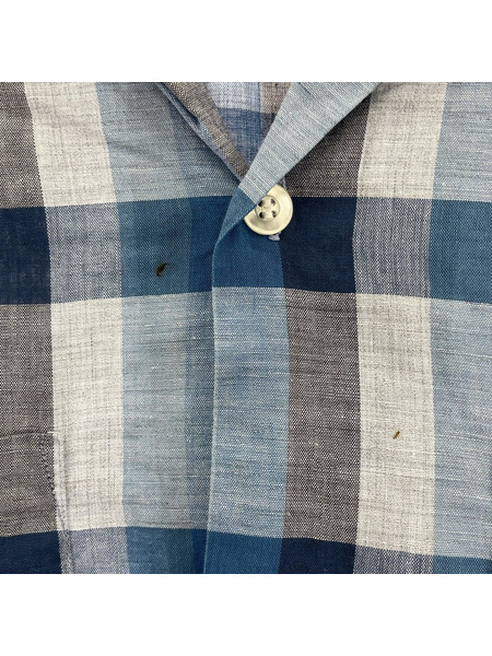 OLD・VINTAGE 長袖シャツ 60s-70s Royal Knight 開襟 チェック ボックスシャツ