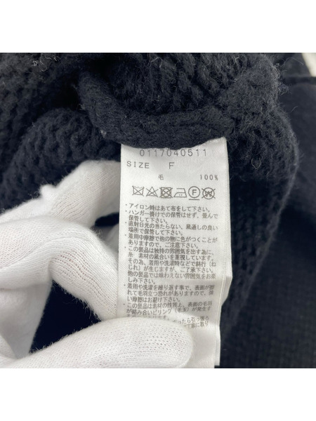 PERVERZE ニット・セーター クラッシュチューブタートルネック 黒 (F)