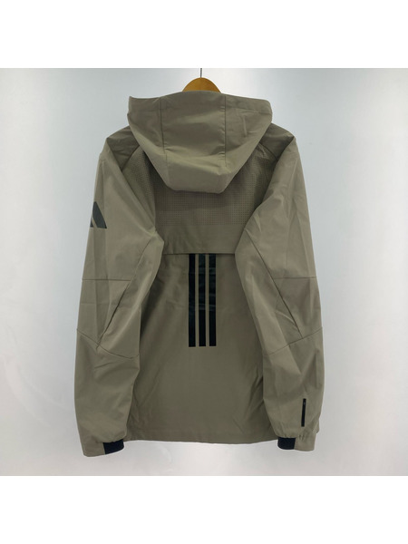 adidas ジャケット プレミアム ストレッチ ウーブン フルジップパーカー ベージュ