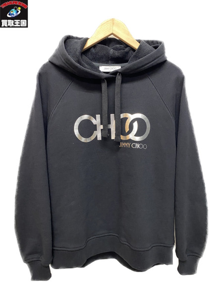 JIMMY CHOO ロゴパーカー/黒