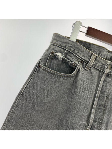 Levi's デニム・ジーンズ 90s USA製 501 先染メブラック デニムパンツ (32×32)