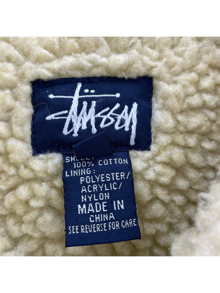 STUSSY 紺タグ コーデュロイジャケット ベージュ (L)