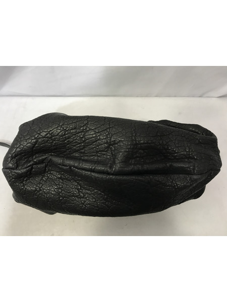 ハンドバッグ miumiu/レザーハンドバッグ/黒