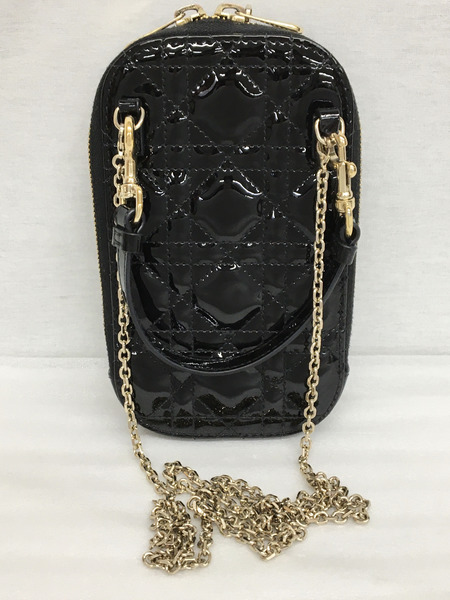 Dior カナージュ フォンホルダー パテントレザー