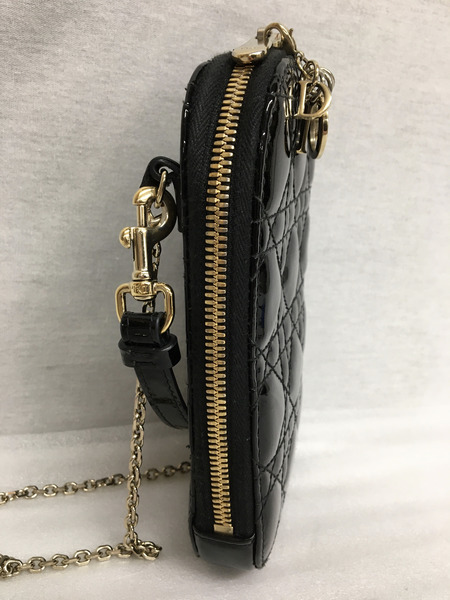 Dior カナージュ フォンホルダー パテントレザー