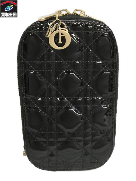 Dior カナージュ フォンホルダー パテントレザー