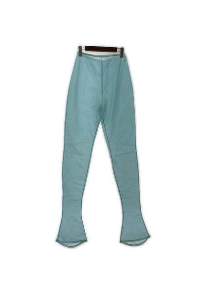 パンツ FUMIKA UCHIDA シースルーフレアレンギンス ブルー