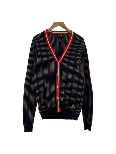 ダブレット 21AW 21AW36KN60 ZIP UP STRIPE CARDIGAN ダメージ加工
