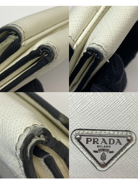 PRADA サフィアーノ 3つ折り財布 三角ロゴプレート 本体のみ PRADA サフィアーノ 3つ折り財布 三角ロゴプレート 本体のみ