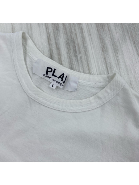 PLAY COMME des GARCONS 半袖Tシャツ・カットソー CdG ロゴハートTee 白 (L)