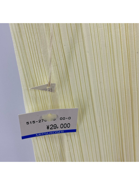 PLEATS PLEASE ジレ・ベスト ロングベスト アイボリー (3)