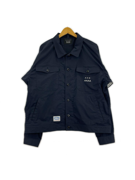 muta×ACANTHUS ミリタリーシャツジャケット 紺