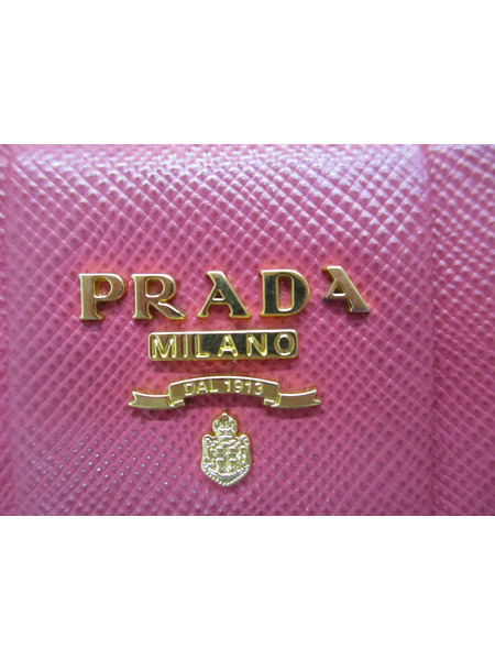 PRADA リボン ショルダーウォレット ピンク[値下]