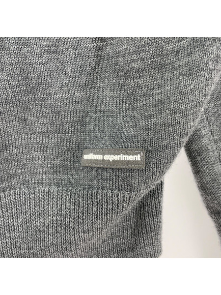 uniform experiment ニット・セーター ウールニット グレー