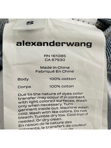 Alexander Wang Regen Indigo Denim clip trucker jacket