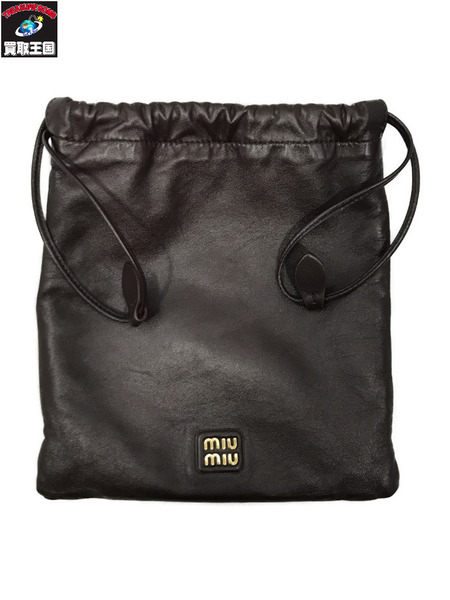 ハンドバッグ miumiu/巾着/茶