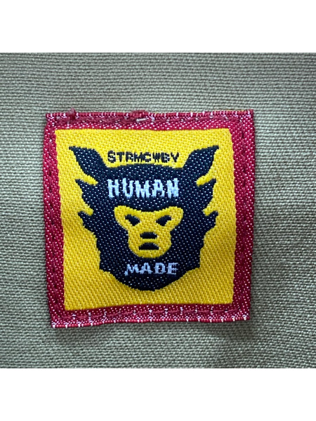 HUMAN MADE 長袖シャツ アヒルハート プリント ベージュ