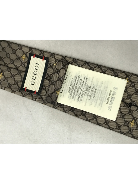 ラグ衣料その他 GUCCI ビー シルクタイ ベージュ 545078 4E002