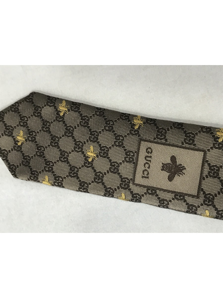 ラグ衣料その他 GUCCI ビー シルクタイ ベージュ 545078 4E002